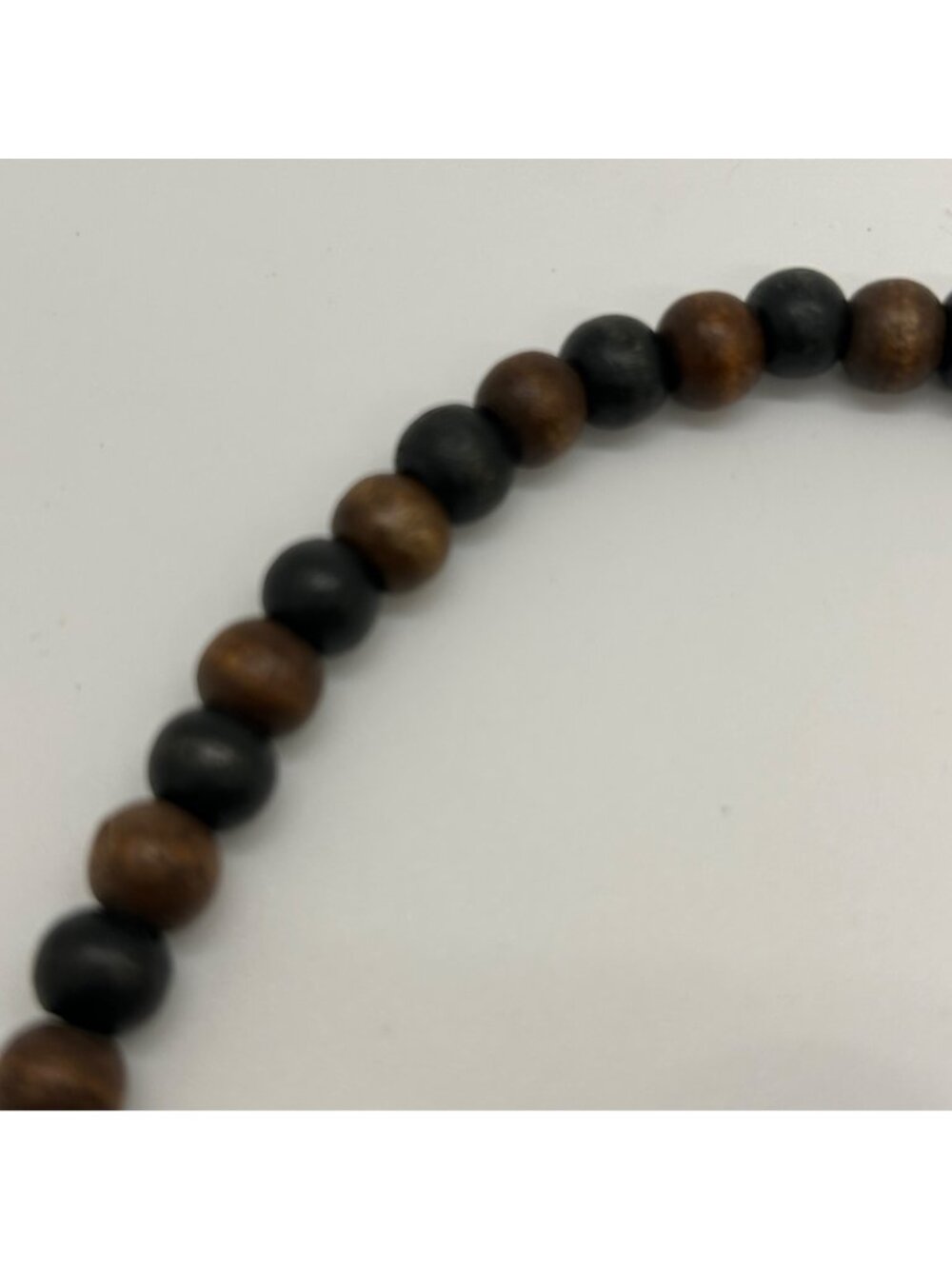 Chunky Black White Zebra Print Wood Beads Stretch Necklace Bracelet Jewelry Set - Picture 7 of 11